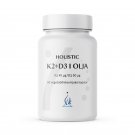 Holistic K2+D3-Vitamin i olja 2000 IU 60 kap