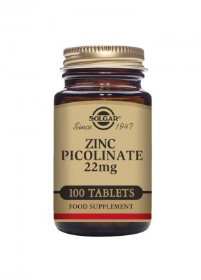 Solgar Zink Picolinate 22mg 100 Tabletter