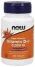 NOW Vitamin D-3 5000 IU 120 kapslar