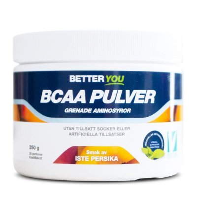 Better You BCAA Pulver, Iste/Persika, 250g