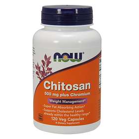 NOW Chitosan 500 mg plus Krom 120 Kapslar