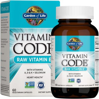 Garden of Life Vitamin Code Raw E 250IU, 60 Vegetarian Capsules