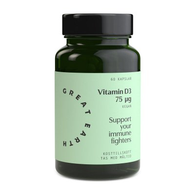 Great Earth D-Vitamin Vegan 75 µg 60 kapslar