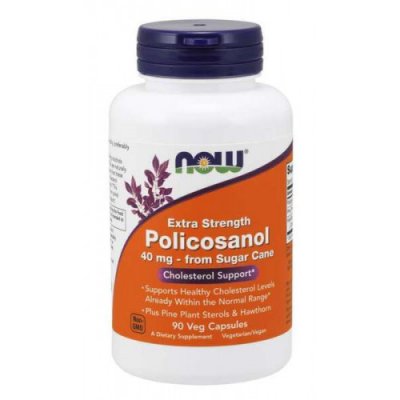 NOW Extra Strength Policosanol 40 mg 90 Veg Kapslar